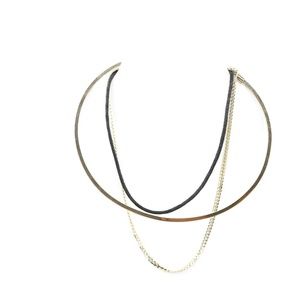INC Triple Row Collar Necklace Gold‎